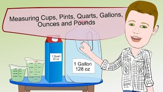 Measuring Up - Cups Pints Quarts Gallons Ounces and Pounds.