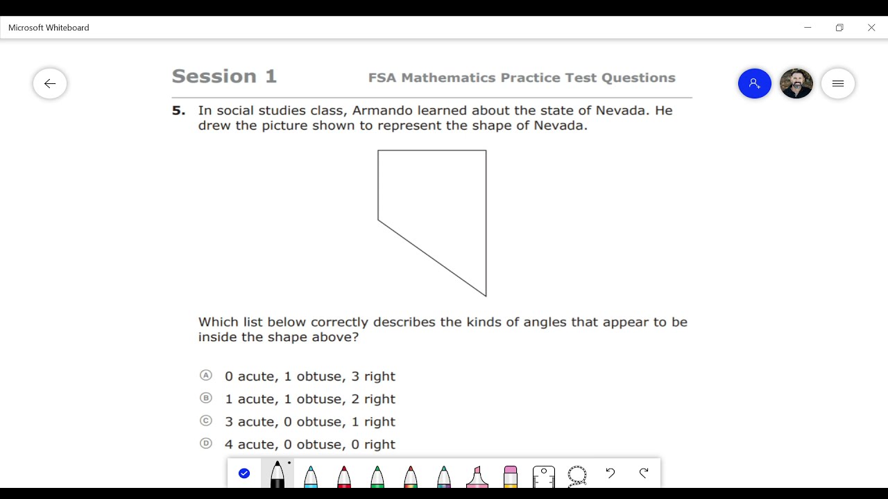 FSA Math Practice Test Session 1 #5