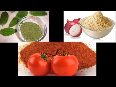 टमाटर पाउडर, पुदीना पाउडर व प्याज का पाउडर बनाएं आसानी से | Tomato, Pudina, Onion Powder Video
