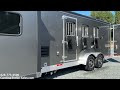 2018 Bison 3 Horse Trailer | 11' LQ, Slide