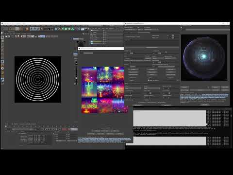 Cinema4D e difusão estável.API de Lexica.art e Krea.ai.