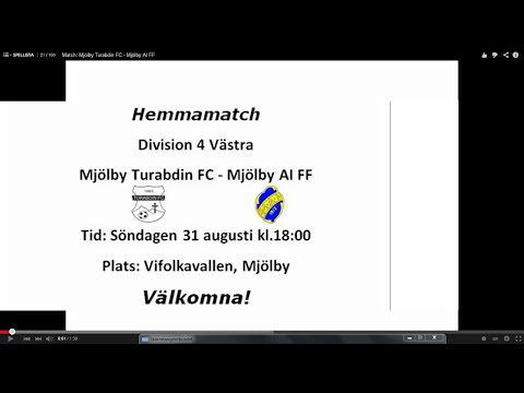 Match: Mjölby Turabdin FC - Mjölby AI FF
