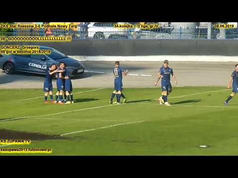 Skrót meczu: Stal Rzeszów - Podhale Nowy Targ (08.06.2019) 3 liga, gr.IV
