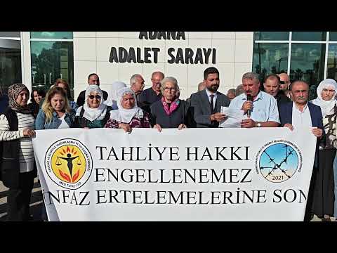 "Tahliye Hakkı Engellenemez" Talebi Çerçevesinde Adana Adalet Sarayı Önünde Açıklama Yapıldı.