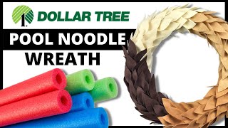 Dollar Tree Pool Noodle Wreath Hack - Fall Wreath - Felt Wreath - Easy High End DIY