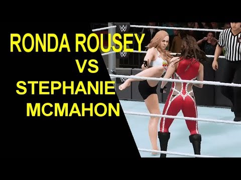 WWE 2K18 Ronda Rousey vs Stephanie McMahon