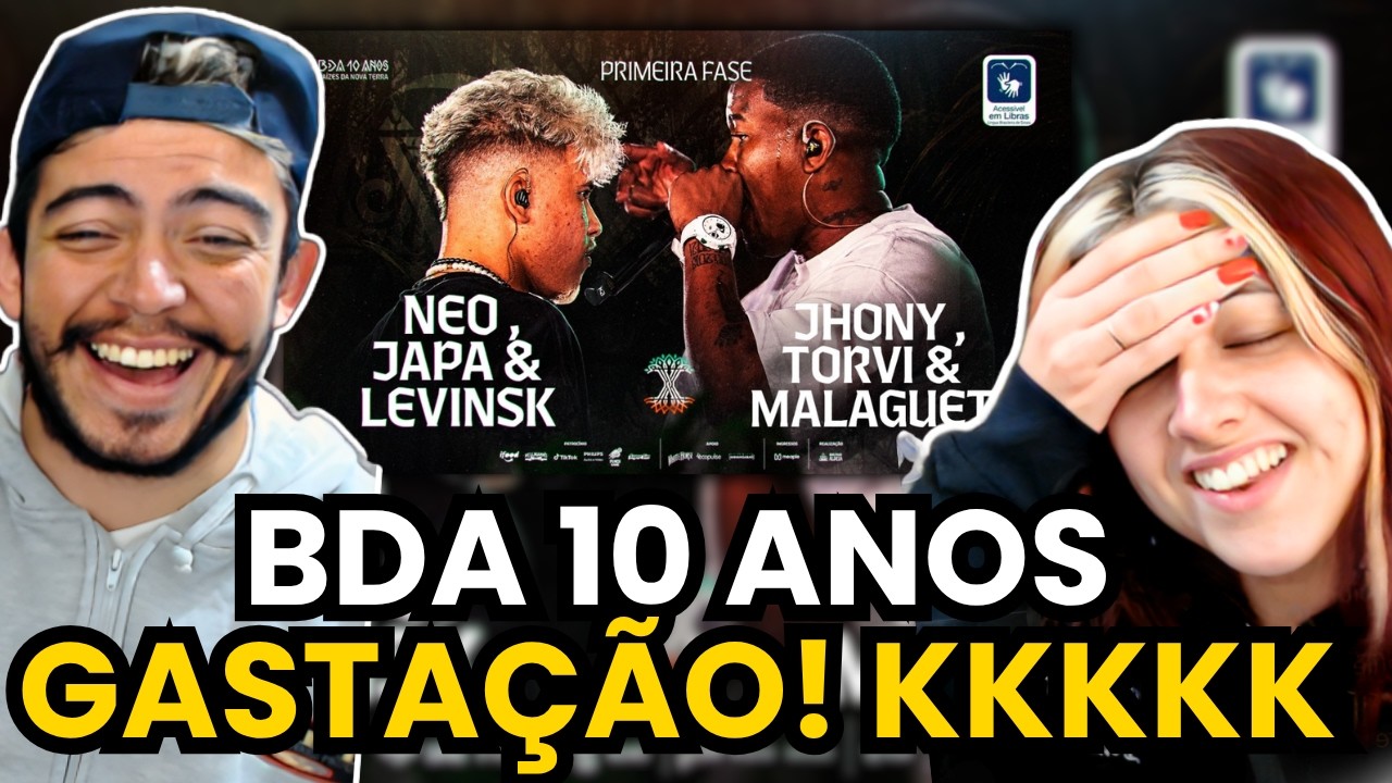 REACT - (GASTAÇÃO?) NEO, JAPA E LEVINSK X JHONY, TORVI E MALAGUETA | Primeira fase | BDA 10 ANOS