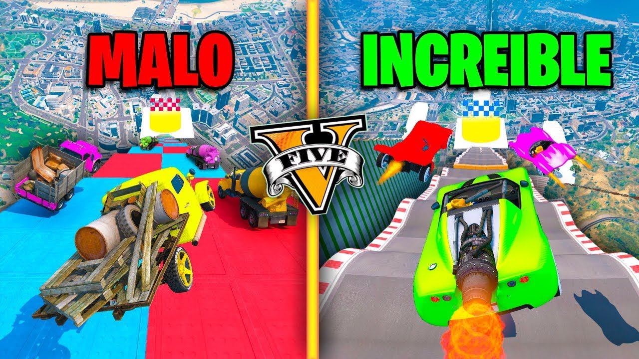 MEGA RAMPA DE LA SUERTE!! COCHE ALEATORIO! - GTA 5 ONLINE