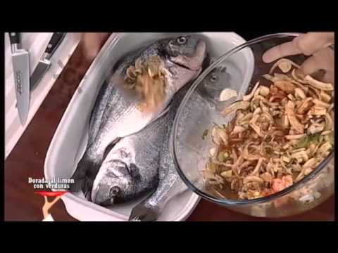 Receta: dorada al limón con verduras