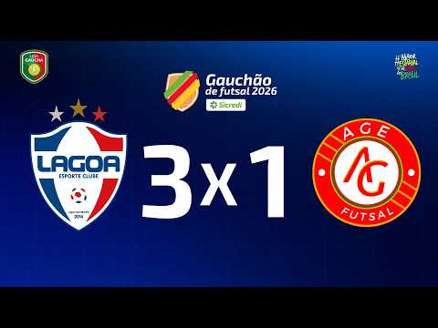 GOLS DO JOGO | LAGOA EC 3 X 1 AGE | RODADA 10 | GAUCHÃO SICREDI DE FUTSAL 2026