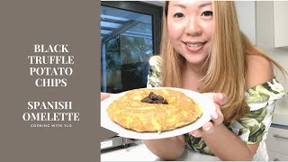Black Truffles Potato Chips Spanish #Omelette inspired by El Bulli Chef Ferran Adrià recipe #Torres