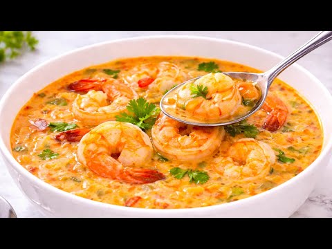 I Have Never Eaten Anything So Delicious! This Shrimp Soup Is Amazing!