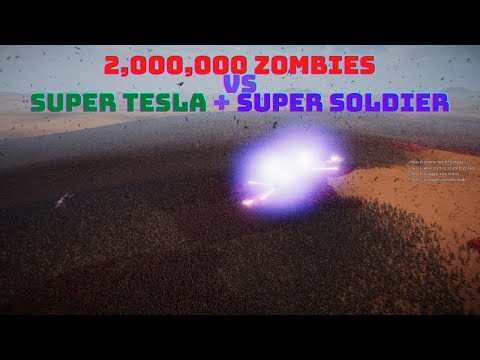 2 MILLION Zombies vs 1000 SUPER TESLA & 1000 SUPER SOLDIRER ( UEBS2) #uebs2