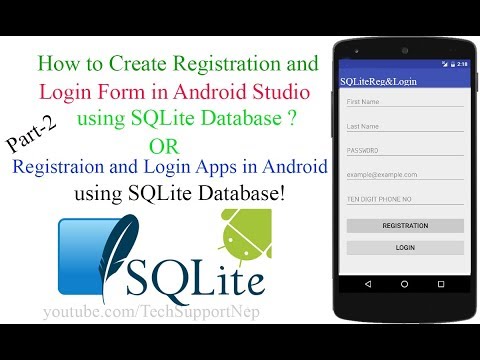 Create Registration and Login Form in Android Studio using SQLite Database[With Source Code][Part-2]