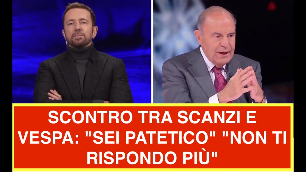 SCONTRO TRA SCANZI E VESPA: "SEI PATETICO" "NON TI RISPONDO PIÙ"