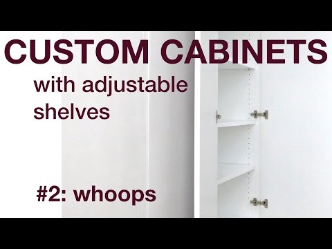 How I make custom cabinets with adjustable shelves, part 2