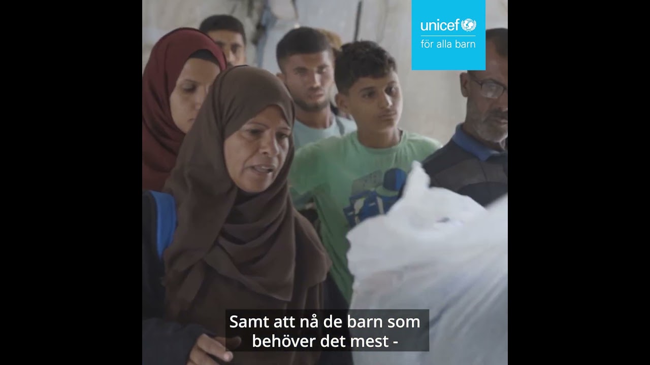 Utbildning till barnen i Gaza | UNICEF Sverige