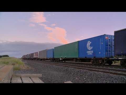 6PM6 Pacific National Container Freight Train (28/11/2022) - PoathTV Australian Railways