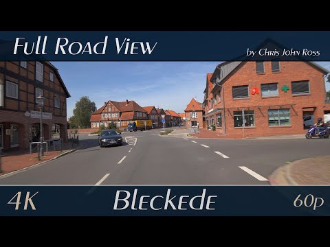 Bleckede, Landkreis Lüneburg, Germany: Fritz-von-dem-Berge-Straße, Lauenburger Straße - 4K Ultra HD