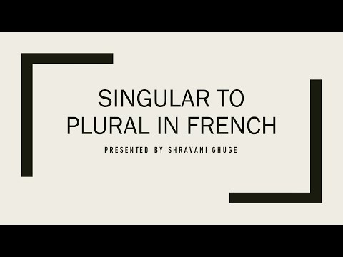 Singular to Plural in French | Shravani Anna Ghuge | French Made Easy