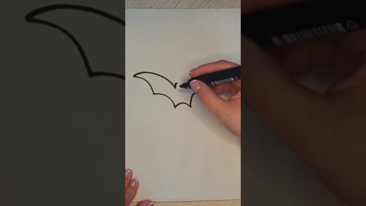 How To Draw Bat 🦇🦇🦇 #shorts #draw #simpleart #drawing #paint #artchallenge #art