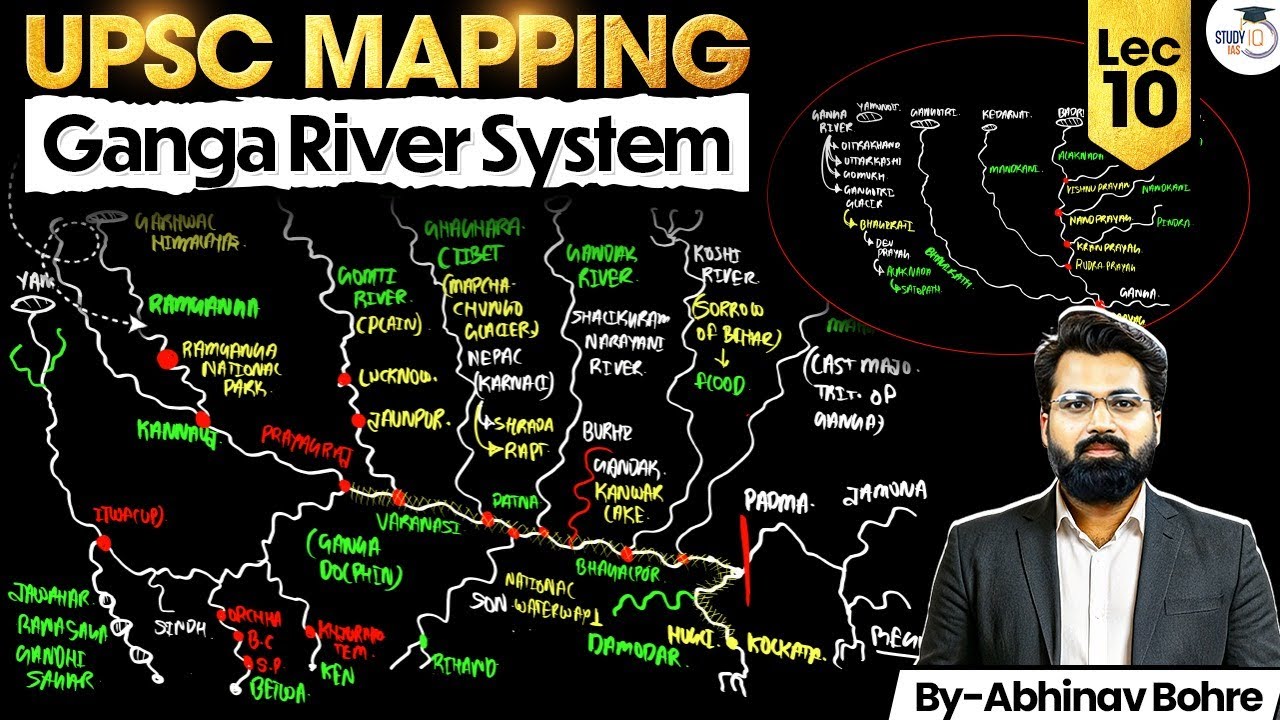 UPSC Geography Mapping Series 2026–27 | Ganga River system | Lec 10 | StudyIQ IAS