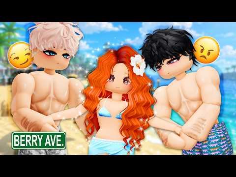 Trapped On The BEACH With The TWO HOTTEST GUYS At School💖Berry Ave RP💖