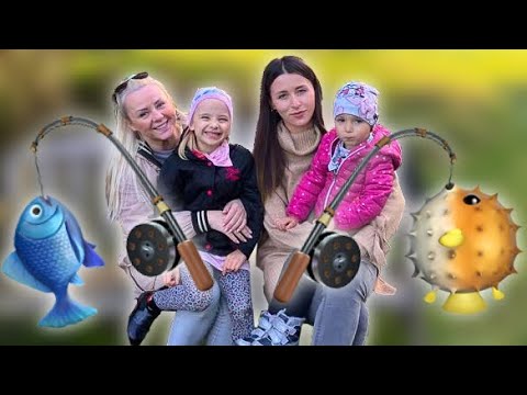 Paulina und ihre Cousine gehen Angeln 🎣 | Fische Kindervideo 🐠