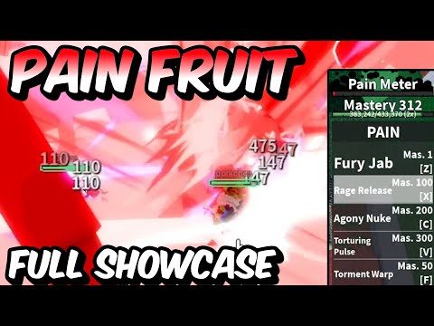 NEW Pain Fruit FULL SHOWCASE! | Blox Fruits Pain Fruit Full Showcase & Review