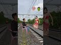 Funny Cute Aunty Stop The High Speed Train Shorts Youtube