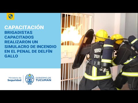 Brigadistas capacitados realizaron un simulacro de incendio en el penal de Delfín Gallo