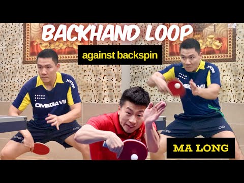 Ma Long's powerful Backhand Loop technique Against BackSpin | Tutorial