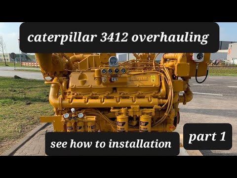cat 3412 overhauling (part.1)#caterpillarequipment#dieselengine #mechanic#mechanic #mechanical