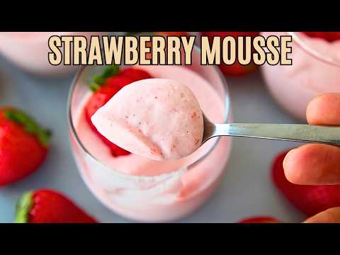 Easy Strawberry Mousse Recipe (3-Ingredient)