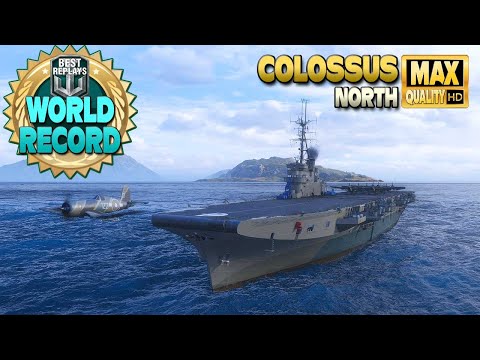 Aircraft Carrier Colossus new world record - World of Warships