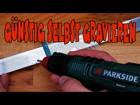 Lidl - PARKSIDE® Akku Graviergerät 4V PAGG 4 A1 im Einsatz