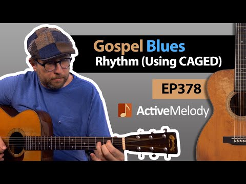 Play a Gospel blues rhythm (with fills) using the CAGED System. Rhythm guitar lesson - EP378