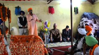 Swamiji giving speech on Baisakhi celebration by SGNDSSI, in Thapathali Math, kathmandu, Nepal.