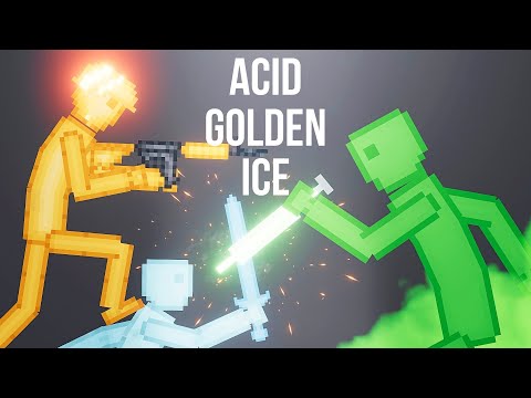 Acid Human vs Golden Human vs Ice Human - People Playground 1.25