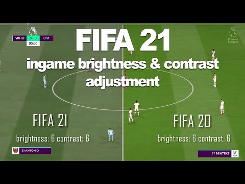FIFA 21 ingame brightness & contrast adjustment / get better lightning on the pitch PS4