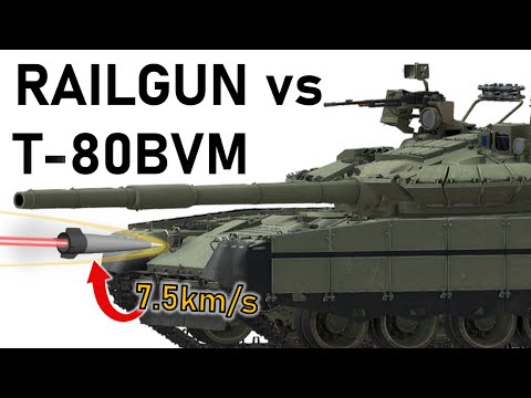 RAILGUN vs T-80BVM | Hypersonic Armour Penetration Simulation | APRIL FOOLS' SPECIAL