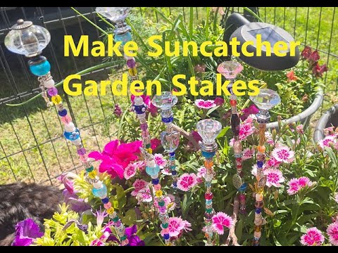 Suncatcher Garden Stake DIY Yard Art Easy Tutorial Craft