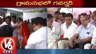 Governor Narasimhan Interaction with People of Kishan Nagar | Grama Jyothi | Mahabubnagar | V6News