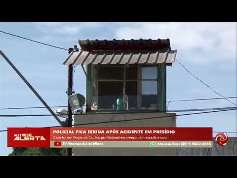 Policial penal fica ferida após acidente de trabalho em Poços de Caldas