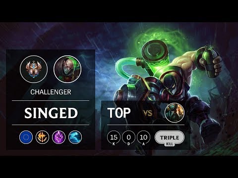 Singed Top vs Gangplank - EUNE Challenger Patch 10.2