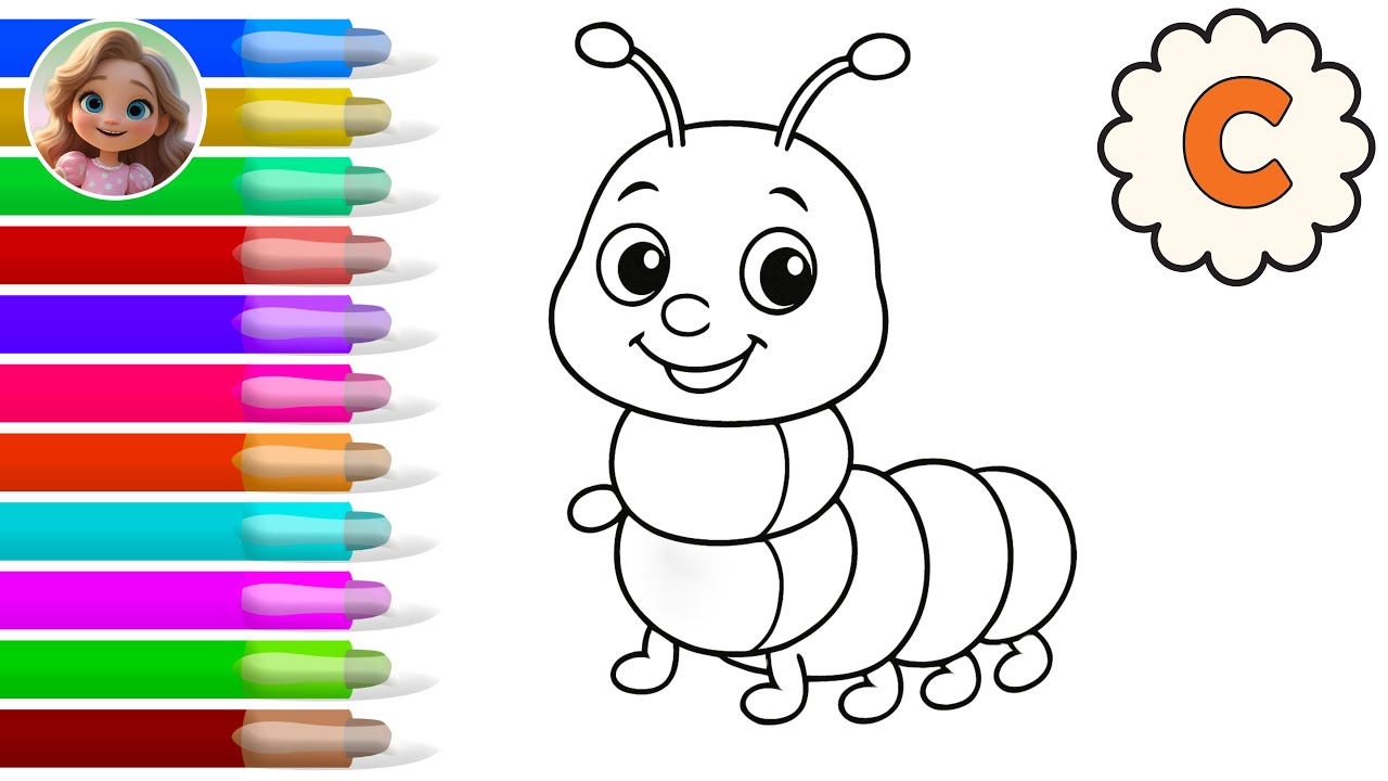 🎨🅰️ Learn the Letter C and Draw a Caterpillar! | Fun ABC Learning for Toddlers 🐜✏️