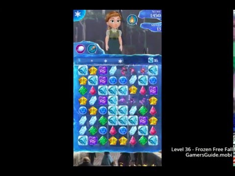 Frozen Free Fall Level 36 - Gameplay Help Guide - iOS/Android