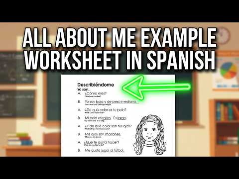 Spanish All About Me Worksheet