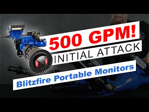 Oscillating portable fire monitor, blitzfire model, tft make