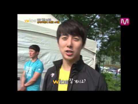 [130604] Kim Hyung Jun MNET Wide Entertainment News - Sports Challenge Mountains Marathon with Desce